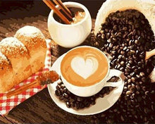Carica l'immagine nel visualizzatore di Gallery, Dipingere con i numeri - Caffè e brioche