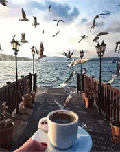 Carica l'immagine nel visualizzatore di Gallery, Dipingere con i numeri - Caffè E Gabbiani Sul Lungomare