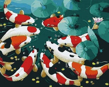 Carica l'immagine nel visualizzatore di Gallery, Dipingere con i numeri - Carpe Koi Nello Stagno