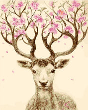 Carica l'immagine nel visualizzatore di Gallery, Dipingere con i numeri - Cervo Con Bosco Fiorito