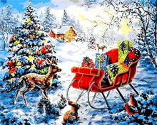 Carica l'immagine nel visualizzatore di Gallery, Dipingere con i numeri - Regali Di Natale In Una Giornata Nevosa