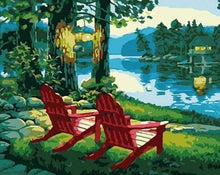 Carica l'immagine nel visualizzatore di Gallery, Dipingere con i numeri - Lettini Prendisole Sul Lago