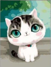 Carica l'immagine nel visualizzatore di Gallery, Dipingere con i numeri - Gatto Con Gli Occhi Azzurri