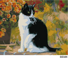 Carica l'immagine nel visualizzatore di Gallery, Dipingere con i numeri - Gatto Bianco E Nero