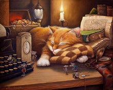 Carica l'immagine nel visualizzatore di Gallery, Dipingere con i numeri - Gatto Pigro