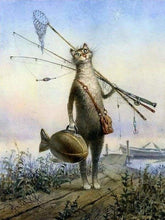 Carica l'immagine nel visualizzatore di Gallery, Dipingere con i numeri - Gatto Che Pesca
