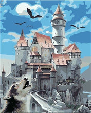 Carica l'immagine nel visualizzatore di Gallery, Dipingere con i numeri - Castello E Lupo