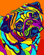 Carica l'immagine nel visualizzatore di Gallery, Dipingere con i numeri - Cane E Colori Pop Art