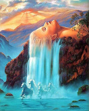 Carica l'immagine nel visualizzatore di Gallery, Dipingere con i numeri - Cascata E Cavalli