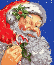 Carica l'immagine nel visualizzatore di Gallery, Dipingere con i numeri - Babbo Natale Fa L'Occhiolino