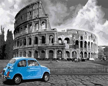 Carica l'immagine nel visualizzatore di Gallery, Dipingere con i numeri - Fiat Blu E Colosseo
