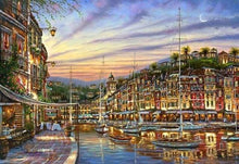 Carica l'immagine nel visualizzatore di Gallery, Dipingere con i numeri - Tramonto Al Porto Turistico