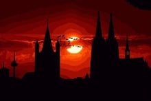 Carica l'immagine nel visualizzatore di Gallery, Dipingere con i numeri - Tramonto Sul Castello Rosso
