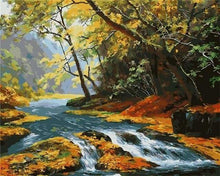 Carica l'immagine nel visualizzatore di Gallery, Dipingere con i numeri - Ruscello Cristallino Nella Foresta