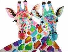 Carica l'immagine nel visualizzatore di Gallery, Dipingere con i numeri - Coppia Di Giraffe