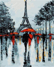 Carica l'immagine nel visualizzatore di Gallery, Dipingere con i numeri - Coppie Romantiche Vicino Alla Torre Eiffel