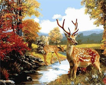 Carica l'immagine nel visualizzatore di Gallery, Dipingere con i numeri - Cervi