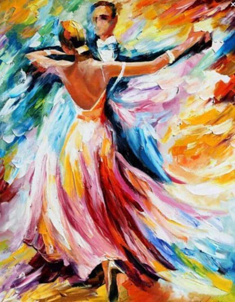 YEESAM ART Paint By Numbers - Balletto Ragazza 40x50 Cm - Kit Tela E Colori Acrilici Per Adulti E Bambini (Senza Cornice / Con Telaio)