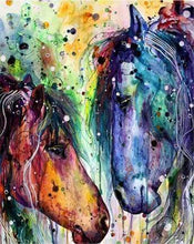 Carica l'immagine nel visualizzatore di Gallery, Dipingere con i numeri - Due Cavalli Colorati