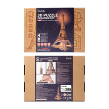 Carica l&#39;immagine nel visualizzatore di Gallery, Puzzle 3D - Notte della Torre Eiffel