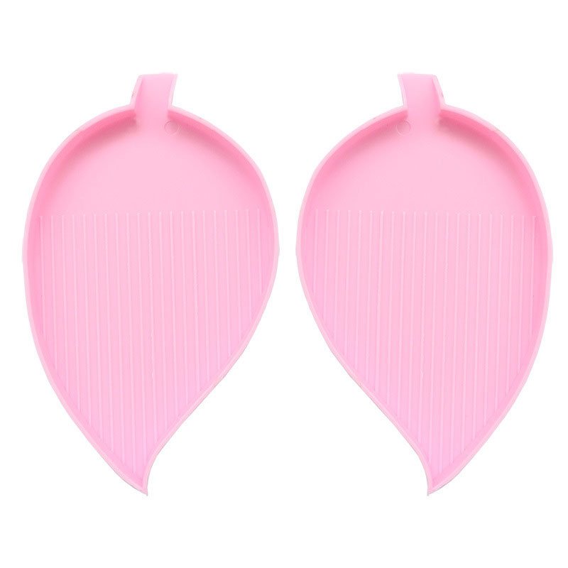 1 Paio di Vassoi Organizzativi Diamond Painting Design di Foglia Rosa Accessori