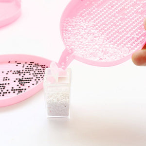 1 Paio di Vassoi per Diamond Painting a forma di Foglia Rosa