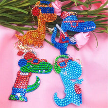 Carica l&#39;immagine nel visualizzatore di Gallery, Ciondolo Diamond Painting Dinosauri Cool Set di 4 pezzi