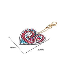 Carica l&#39;immagine nel visualizzatore di Gallery, Ciondolo a Forma di Cuore Diamond Painting Set di 5 Pezzi 5