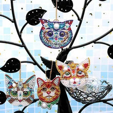 Carica l&#39;immagine nel visualizzatore di Gallery, Ciondolo Diamond Painting Gatti Set di 4 pezzi