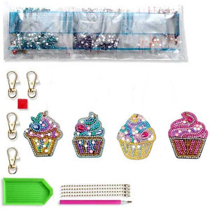 Ciondolo Diamond Painting Muffin Set di 4 pezzi