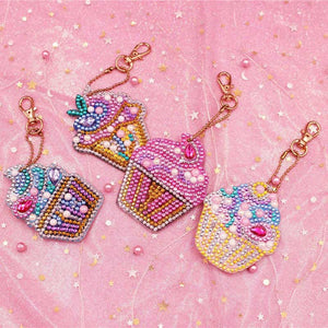 Ciondolo Diamond Painting Muffin Set di 4 pezzi
