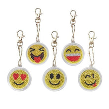 Carica l&#39;immagine nel visualizzatore di Gallery, Ciondolo Diamond Painting Smiley Set di 5 pezzi