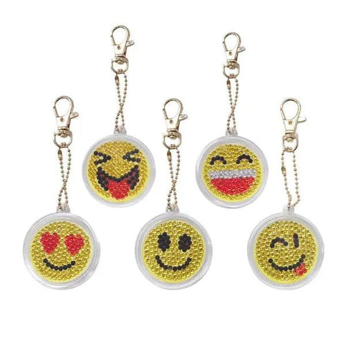 Ciondolo Diamond Painting Smiley Set di 5 pezzi