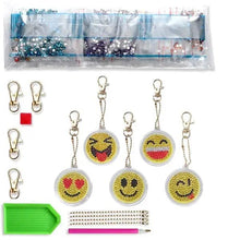 Carica l&#39;immagine nel visualizzatore di Gallery, Ciondolo Diamond Painting Smiley Set di 5 pezzi