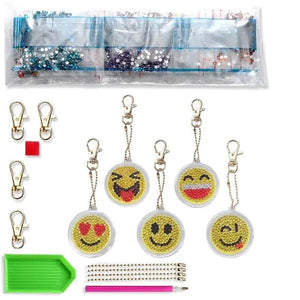 Ciondolo Diamond Painting Smiley Set di 5 pezzi