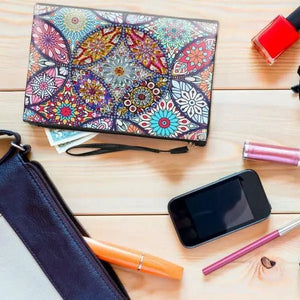 Borsa da polso Diamond Painting con fiori
