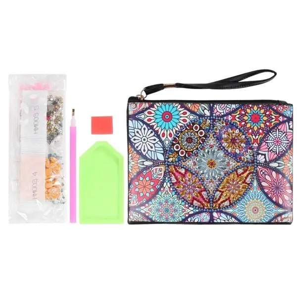 Borsa da polso Diamond Painting con fiori
