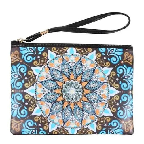 Borsa da Polso Diamond Painting con Mandala Blu