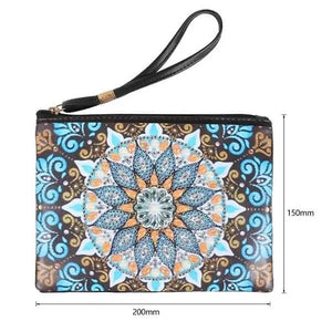 Borsa da Polso Diamond Painting con Mandala Blu