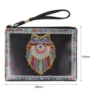 Borsa da polso Diamond Painting Cane scintillante