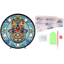 Carica l'immagine nel visualizzatore di Gallery, Lampada LED Diamond Painting Mano di Fatima