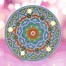 Carica l'immagine nel visualizzatore di Gallery, Luce LED Diamond Painting Mandala Blu