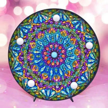 Carica l'immagine nel visualizzatore di Gallery, Lampada LED Diamond Painting Mandala Blu