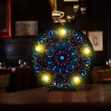 Carica l'immagine nel visualizzatore di Gallery, Lampada LED Diamond Painting Mandala Blu