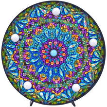 Carica l'immagine nel visualizzatore di Gallery, Lampada LED Diamond Painting Mandala Blu