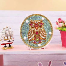 Carica l'immagine nel visualizzatore di Gallery, Lampada LED Diamond Painting Gufo Sonnolento