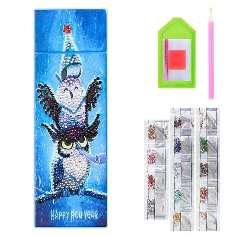 Astuccio per Penne Diamond Painting Gufi