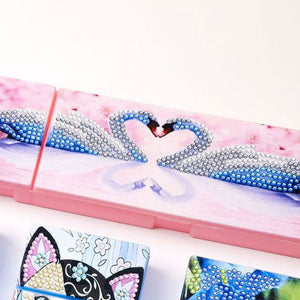 Astuccio per penne Diamond Painting Cigni