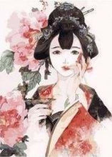 Carica l'immagine nel visualizzatore di Gallery, Dipingere con i numeri - Signora Asiatica Con Rose