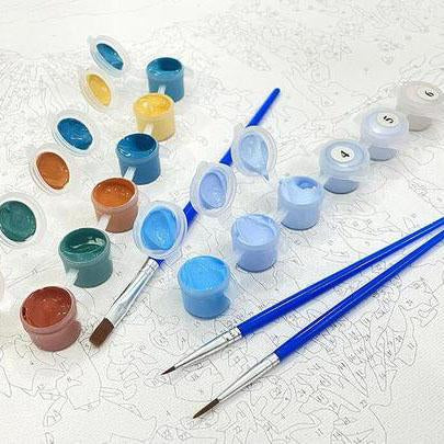 Pittura Ad Olio Con Numeri YEESAM ART – Ballerini Astratti Su Tela 50x40 Cm – Kit Fai Da Te Completo Con Pennelli E Lente D'Ingrandimento